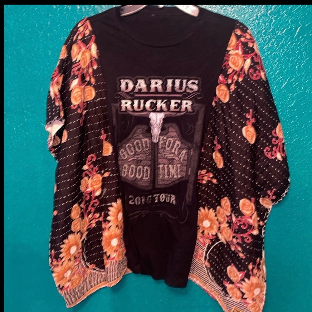 Daris Rucker 🎶 Graphic Tee Upcycled Kantha